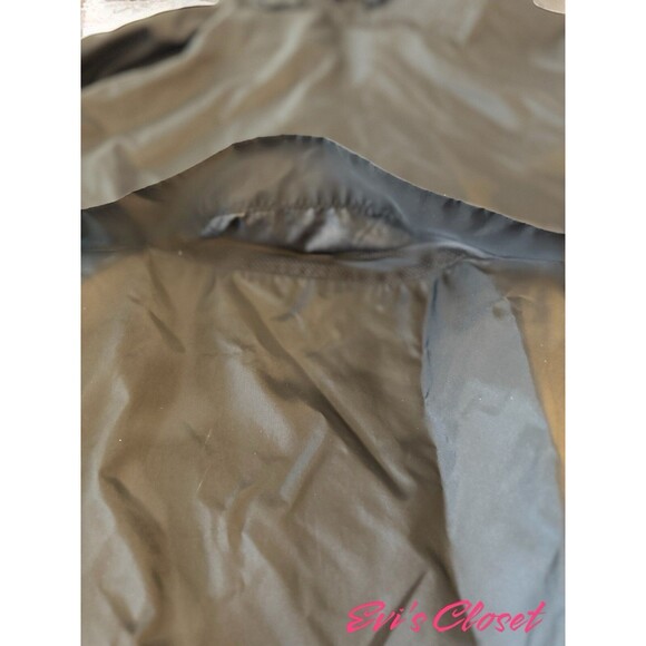 Acuity Mens Black Pullover Windbreaker Golf Rain Jacket 1/4 zip Hidden Hood Sz M - Picture 13 of 15